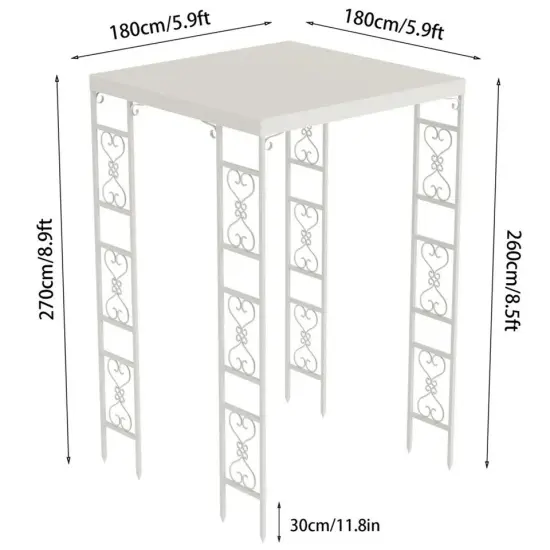Wedding Garden Arbor Antirust Iron Outdoor Lawn Backyard Gazebo Rain-proof Cover {2}