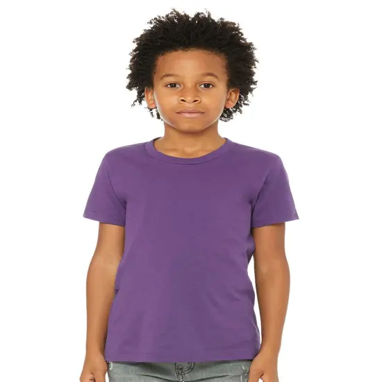 BELLA + CANVAS&reg; Youth Jersey Crewneck Short Sleeve Tee Royal purple {1}