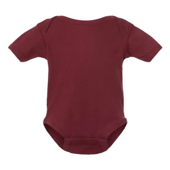Rabbit Skins&reg; Infant Baby Rib Short Sleeve Bodysuit Maroon {1}