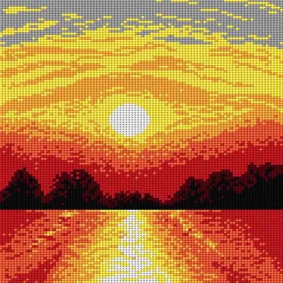 Gobelin canvas for halfstitch without yarn Sunset 1529H {1}