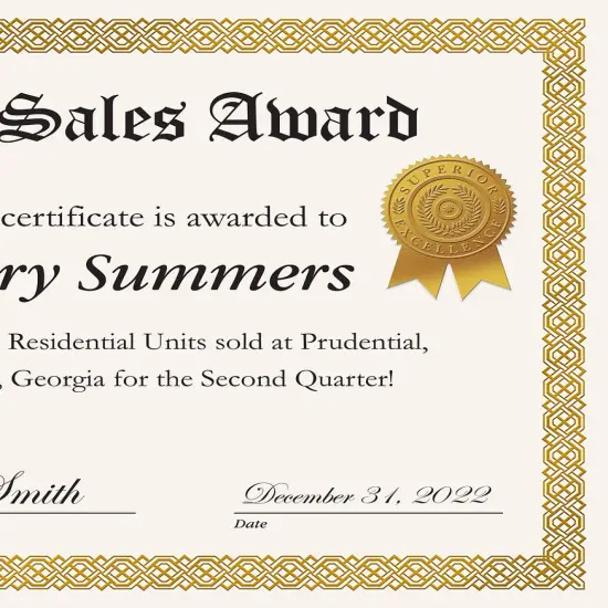 Great Papers! Foil Certificate Seals, Gold Foil Starburst with Ribbon Embossed, Self-Adhesive, 1.75 inches, 48 Seals {2}