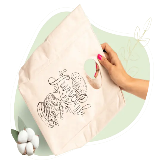 Canvas Lunch Tote Bag {1}