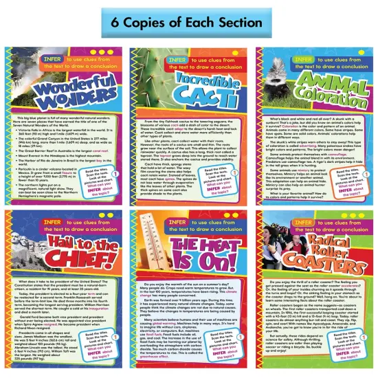 Carson Dellosa Ready to Go: Infer Guided Reading Set, Grades 5-6 Resource Book With 36 Nonfiction Leveled Readers, Discussion Guides, Prompts, and More {2}