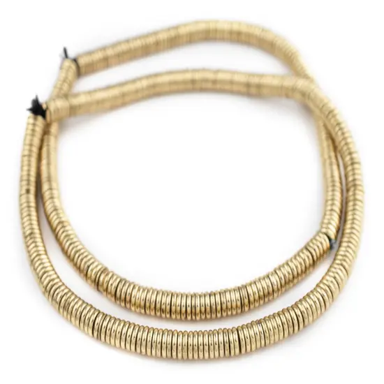 The Bead Chest Brass Donut Beads 8mm, Full Strand of Quality Metal Spacers for DIY Jewelry Design {3}