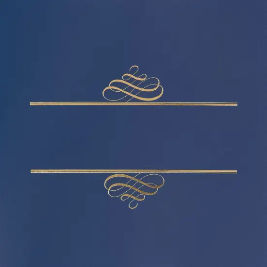 Great Papers! Value Certificate Cover with Gold Foil Crest, Navy, 12" x 9.375"(folded) with Die-Cuts for 8.5" x 11" Documents, 5 Count {1}