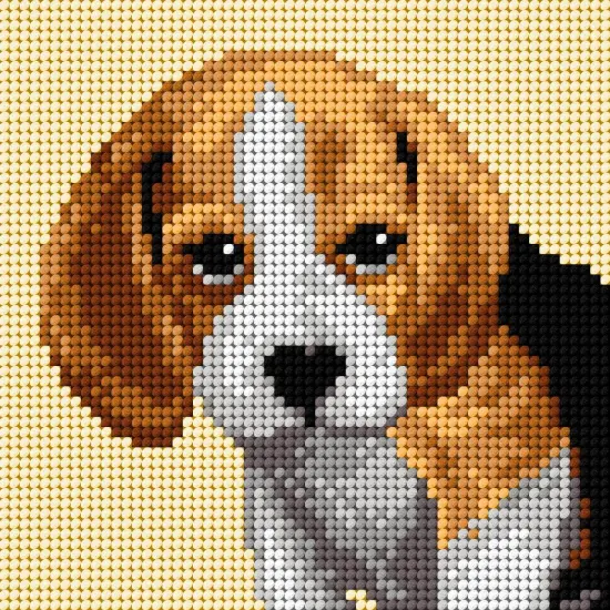 Gobelin canvas for halfstitch without yarn Beagle 2720D {1}