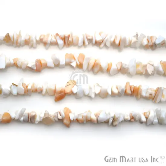 White Opal Chip Beads, 34 Inch, Natural Chip Strands, Drilled Strung Nugget Beads, 3-7mm, Polished, GemMartUSA (CHWO-70001) {3}