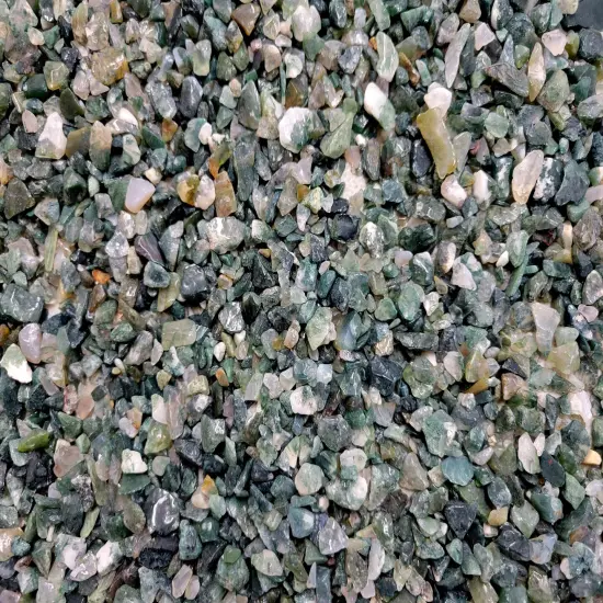 Tumbled Green Moss Agate Crystal Chips Bulk {6}