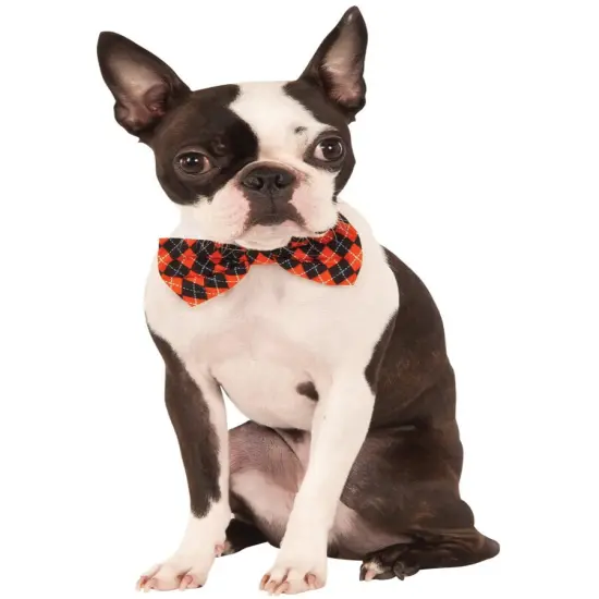 Formal Professor Argyle Bow Tie Pet Collar Dog Costume Accessory {1}