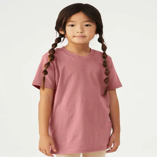 BELLA + CANVAS&reg; Youth Jersey Crewneck Short Sleeve Tee Mauve {1}
