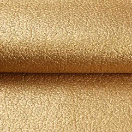 Vinyl Fabric Faux Leather Boat Auto Upholstery 54" By the Yard Metallic gold {1}