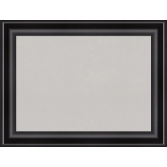 Grand Black Framed Corkboard, Grey Cork {1}