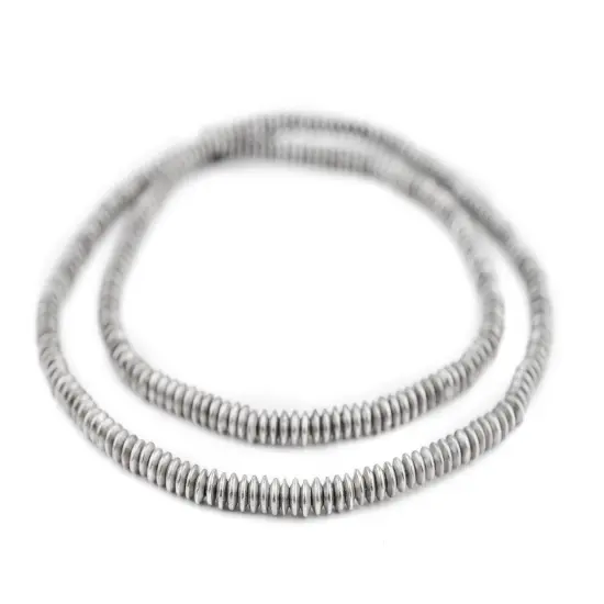 The Bead Chest Silver 5mm Saucer Beads, Full Strand of Quality Metal Spacers for DIY Jewelry Design {3}