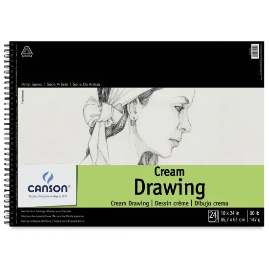 Canson Classic Cream Drawing Pad - 18" x 24", 24 Sheets {1}