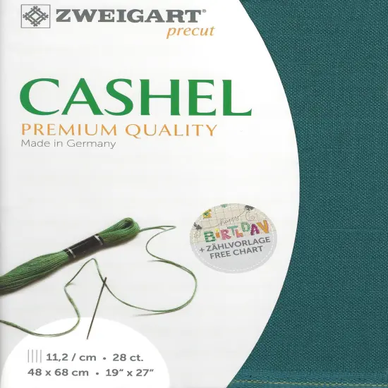 Precut Zweigart Cashel 28 count Moroccan Blue {1}