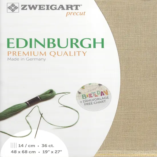 Precut Zweigart Edinburgh 36 count Light Mocha {1}