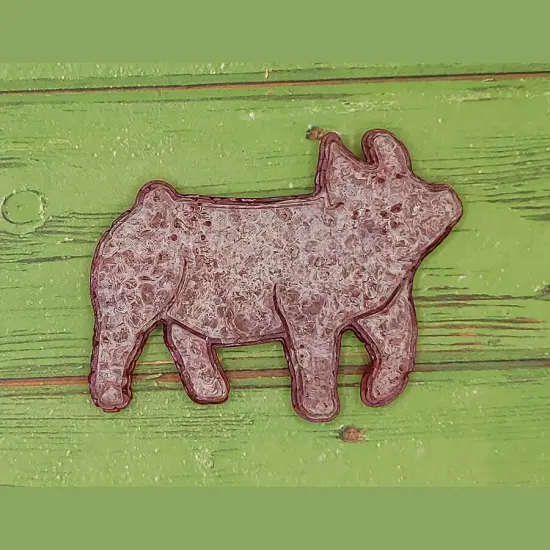 Show Pig - Driving Gilt - Silicone Freshie Mold - Medium {3}