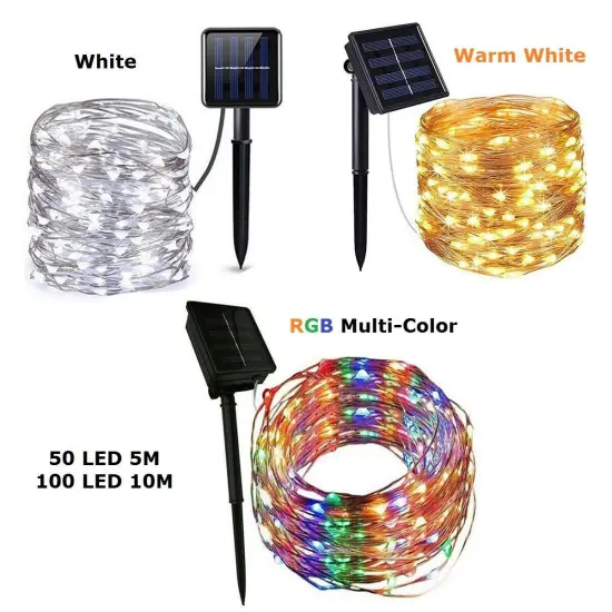 15ft 5m 50LED Waterproof Solar String Lights Multicolor {2}