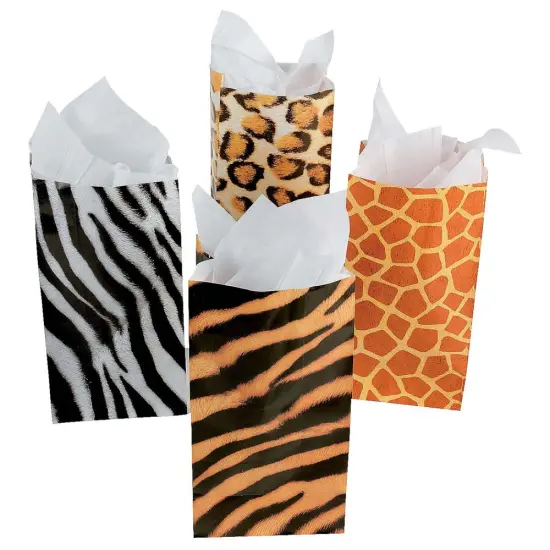Animal Print Paper Treat Bags - 10 inches tall by 5 inches wide | The perfect goody bags | RAHEEV&reg; {2}