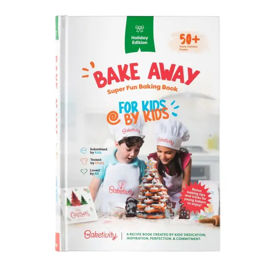 Baketivity Bake Away Kids Baking Cookbook with Pictures | Sweet and Savory Fun Recipes to Cook Together | Bake, Make & Learn Young Chef Bakes | Best Little Junior Baker Cooking & Baking Cookbooks Gift Hardcover &ndash; October 18, 2021 {1}