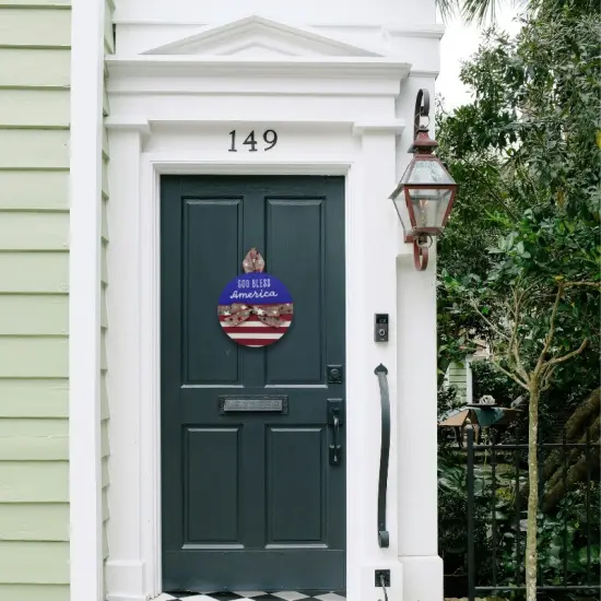 God Bless America Welcome Door Sign {3}