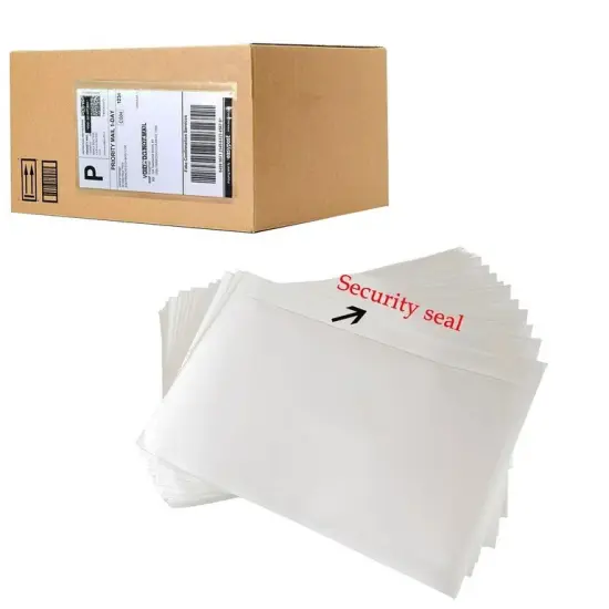 Clear Self-Adhesive Top Loading Packing List Shipping Label Envelopes Pouches 7.5" x 5.5" {2}