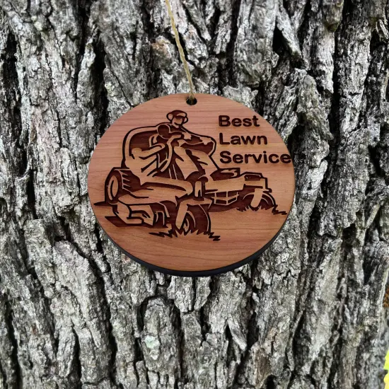 Best Lawn Service - Cedar Ornament {2}