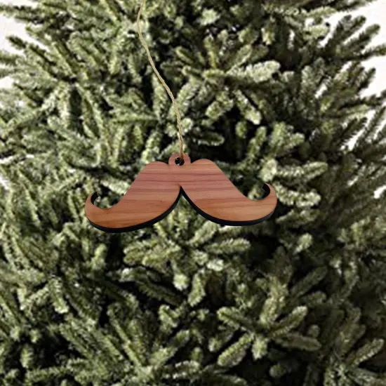 Mustache - Cedar Ornament {2}