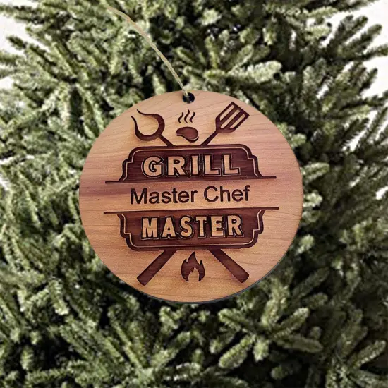 Grill Master - Cedar Ornament {6}