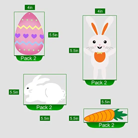 Easter Hanging Swirl Decorations - Pack of 36 | Easter Decorations - Easter Egg Bunny Hanging Swirl Foil Decorations for Home Office School - Easter Party Ornaments Favors Supplies {4}