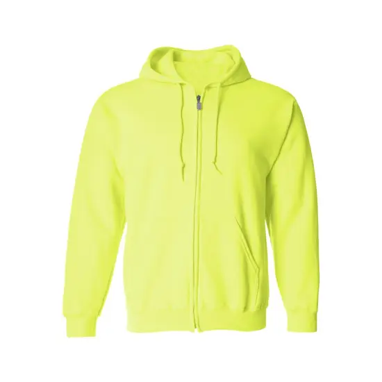 Gildan&reg; Classic Fit Full-Zip Long Sleeve Hooded Sweatshirt Safety green {2}