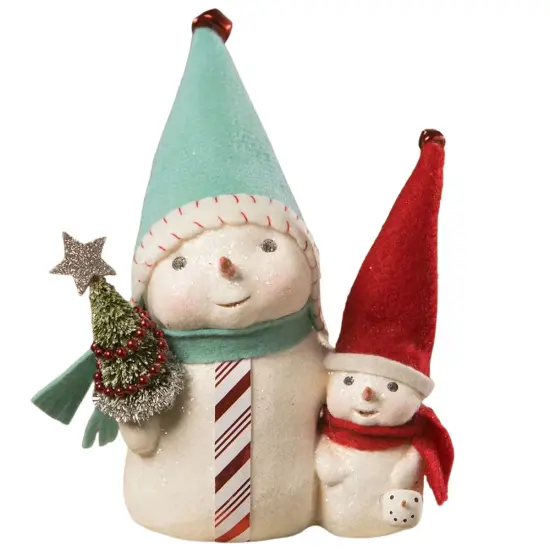 Mama and Baby Snow Family 4.75" {1}