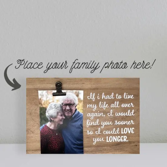 Decorative Wood Clip Frame: Love You Longer {1}
