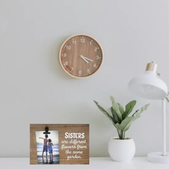 Decorative Wood Clip Frame: Sisters {2}