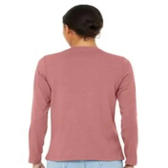 BELLA + CANVAS&reg; Women&rsquo;s Jersey Crewneck Long Sleeve Tee Deep heather {5}