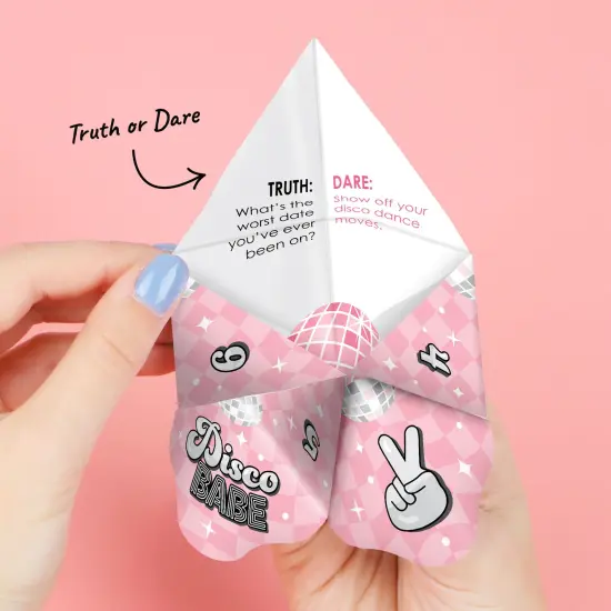 Big Dot of Happiness Last Disco - Bachelorette Party Cootie Catcher Game - Truth or Dare Fortune Tellers - Set of 12 {4}
