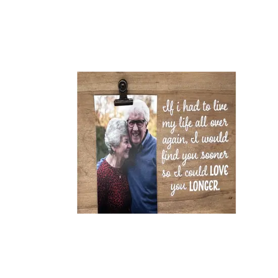 Decorative Wood Clip Frame: Love You Longer {4}