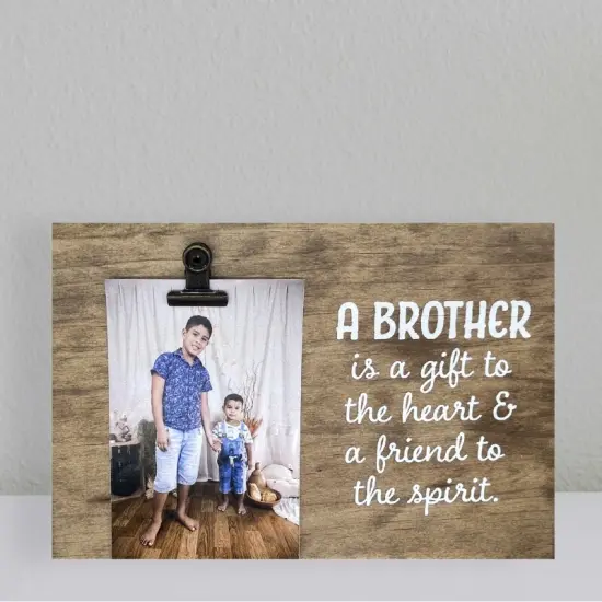 Decorative Wood Clip Frame: Brother {4}