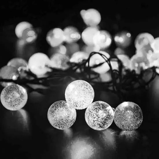 Waterproof Solar Powered String Lights White {3}