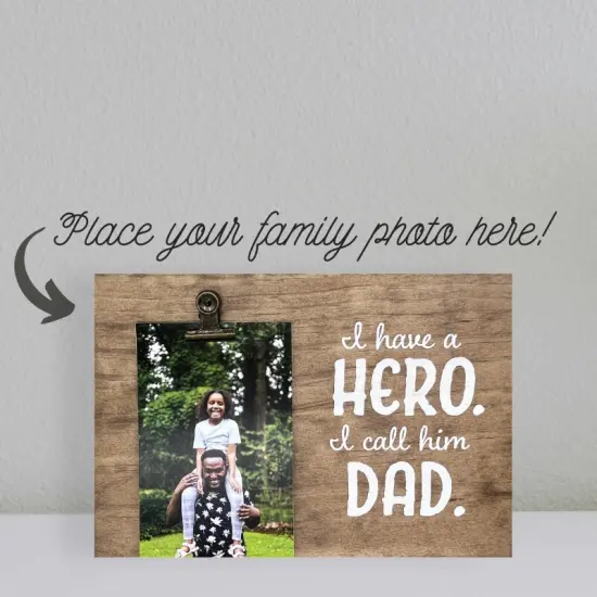 Decorative Wood Clip Frame: Dad {1}