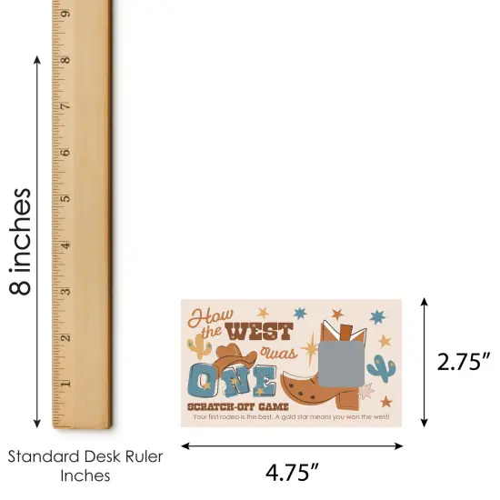 Big Dot of Happiness My First Rodeo - Little Cowboy 1st Birthday Party Game Scratch Off Cards - 22 Count {6}