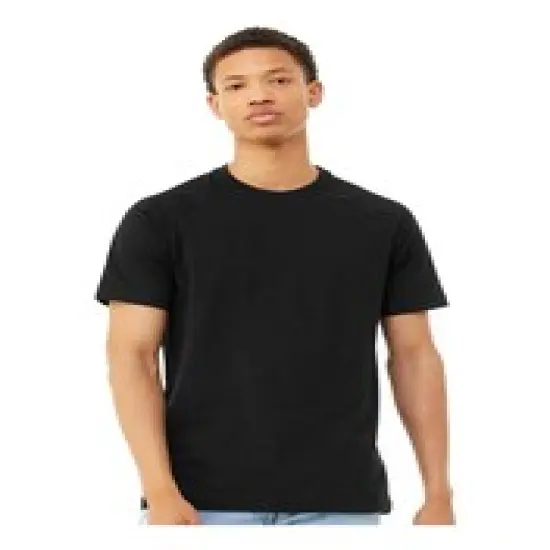 BELLA + CANVAS&reg; Crewneck Short Sleeve Heather CVC Raglan Tee Dark grey heather {6}