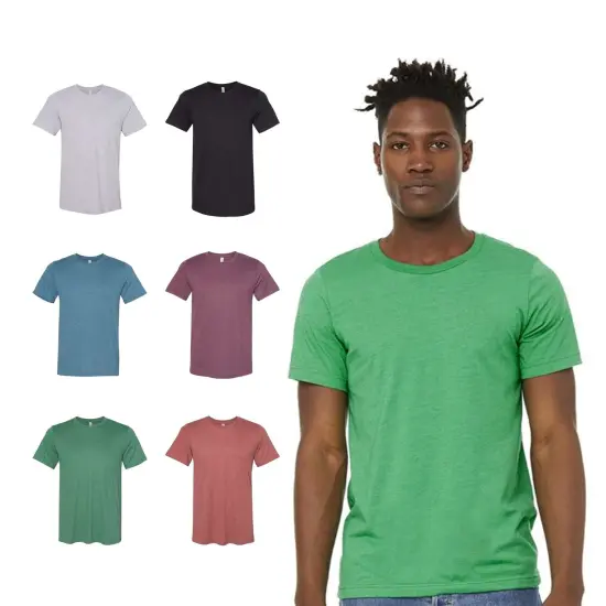 BELLA + CANVAS&reg; Adult Sueded Tee Ultra Soft Luxury Comfort Heather peach {2}