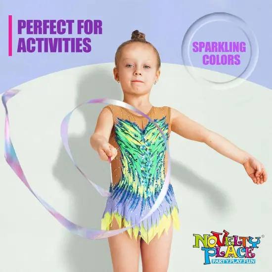 2 Pcs Sparkling Dance Ribbons Streamers {2}