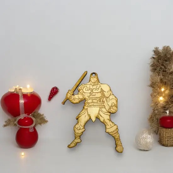 Worlds most Awesome Barbarian - Ornament {2}