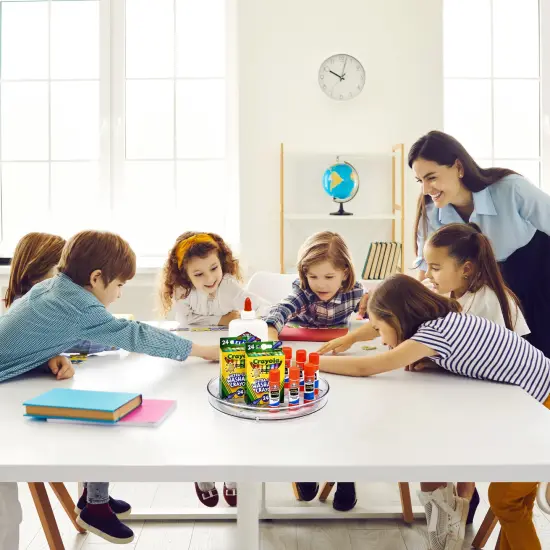 Sorbus Clear Lazy Susan Organizer 2-Pack - Versatile Kitchen and Cabinet Organizer, Lazy Susan for Pantry, Fridge, and Bathroom Storage (Flat) {6}