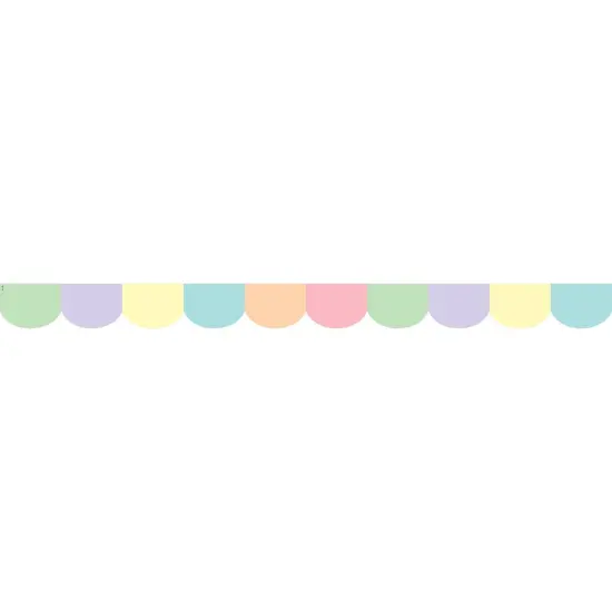 Pastel Pop Scalloped Border Trim, 35 Feet Per Pack, 6 Packs {3}