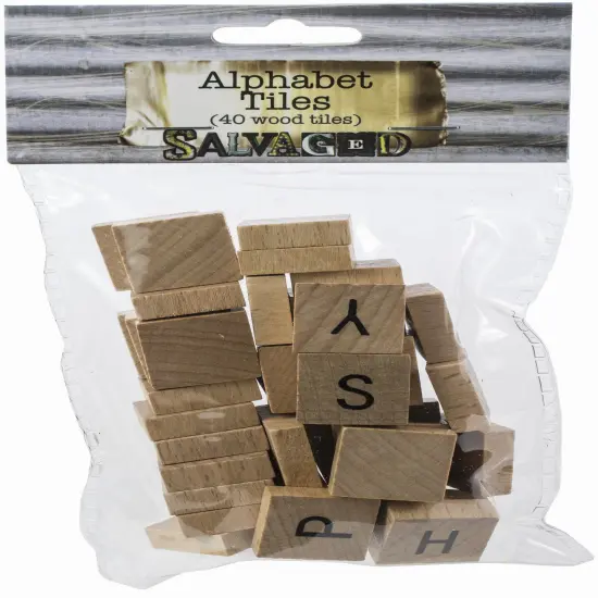 BCI Wood Alphabet Tiles .75" 40/Pkg-Uppercase {1}