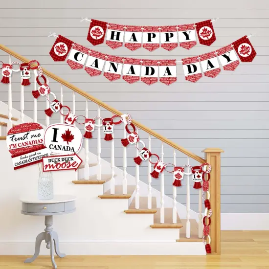 Big Dot of Happiness Canada Day - Banner and Photo Booth Decorations - Canada Party Supplies Kit - Doterrific Bundle {4}