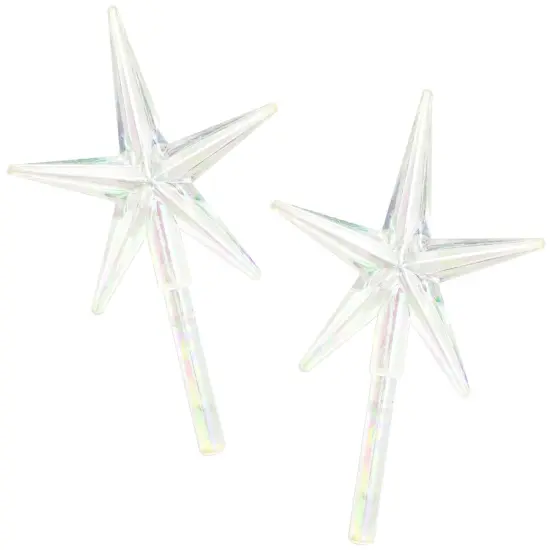 CousinDIY Ceramic Christmas Tree Stars 2.75"X1.875" 2/Pkg-Iridescent {2}